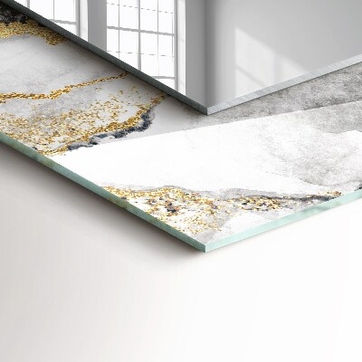 Rechthoekige spiegel met print Marmeren aderen abstract