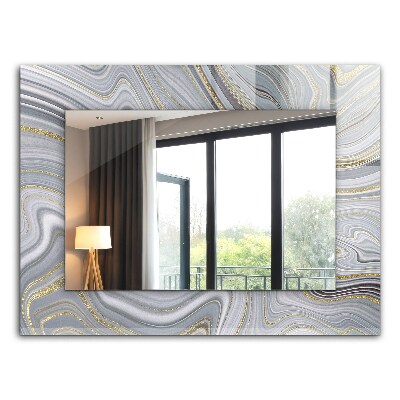 Rechthoekige spiegel met decoratie Abstracte marmerpatronen