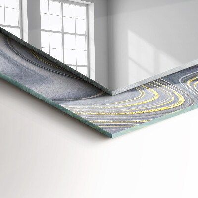 Rechthoekige spiegel met decoratie Abstracte marmerpatronen