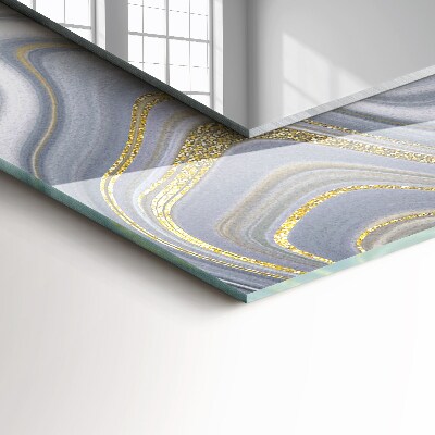 Rechthoekige spiegel met decoratie Abstracte marmerpatronen