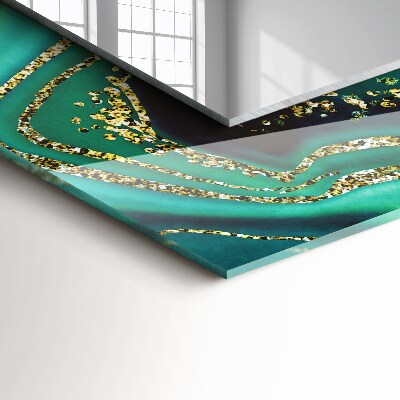 Rechthoekige spiegel met decoratie Abstracte groene textuur