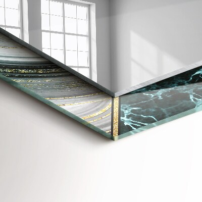 Rechthoekige spiegel met decoratie Abstracte geometrische patronen