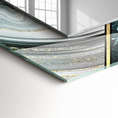 Rechthoekige spiegel met decoratie Abstracte geometrische patronen