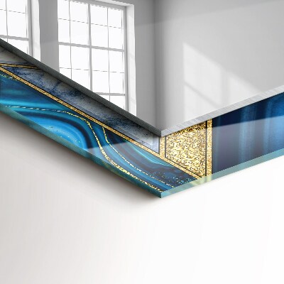 Rechthoekige spiegel met print Abstract geometrisch mozaïek