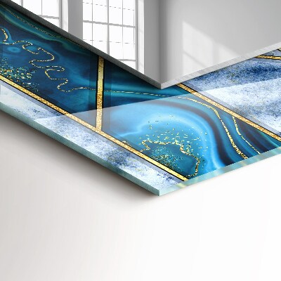 Rechthoekige spiegel met print Abstract geometrisch mozaïek