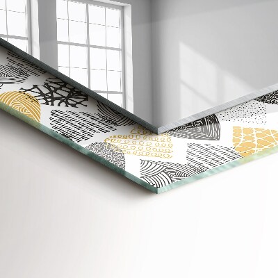 Rechthoekige spiegel met decoratie Kleurrijke harten