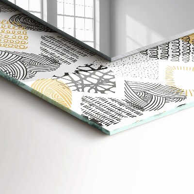 Rechthoekige spiegel met decoratie Kleurrijke harten