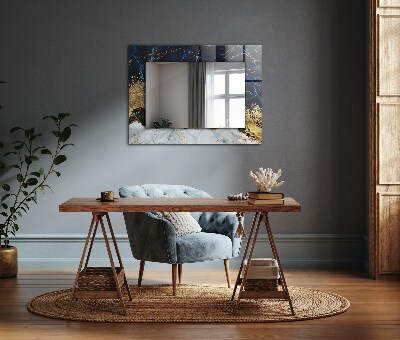 Rechthoekige spiegel met decoratie Marmeren abstractie