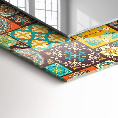 Rechthoekige spiegel met decoratie Kleurrijke mozaïektegels