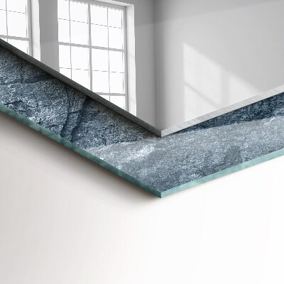 Rechthoekige spiegel met decoratie Rotstextuur steen