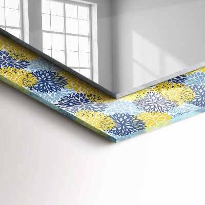 Rechthoekige spiegel met print Kleurrijk bloemenpatroon