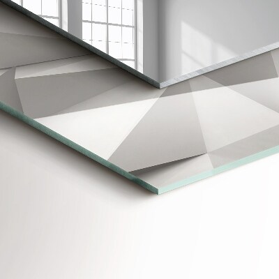 Rechthoekige spiegel met print Abstracte geometrische vormen