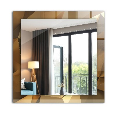 Rechthoekige spiegel met decoratie geometrische vormen