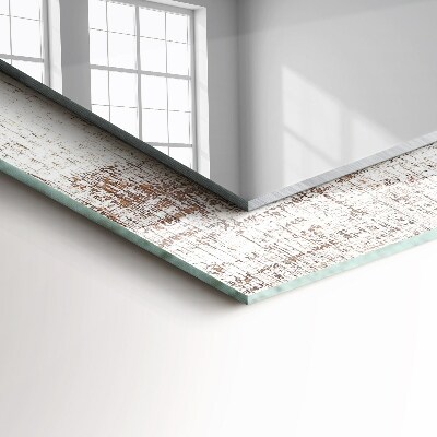 Rechthoekige spiegel met decoratie Oud hout