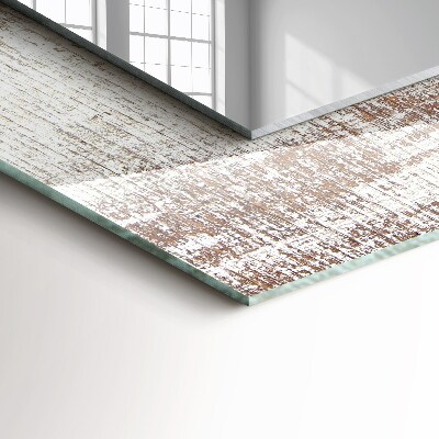 Rechthoekige spiegel met decoratie Oud hout