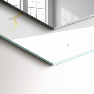 Rechthoekige spiegel met print Wit marmerpatroon