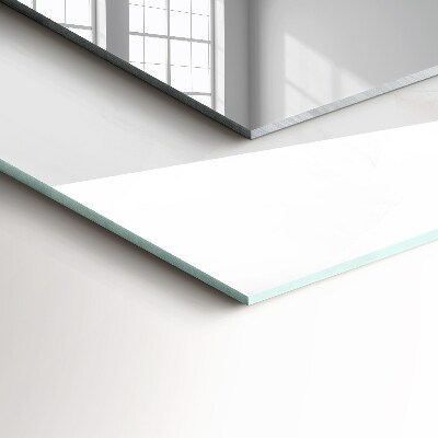 Rechthoekige spiegel met print Wit marmerpatroon