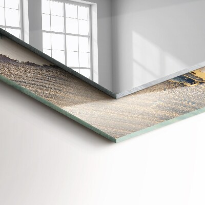 Rechthoekige spiegel met decoratie Abstracte blauwe kunst