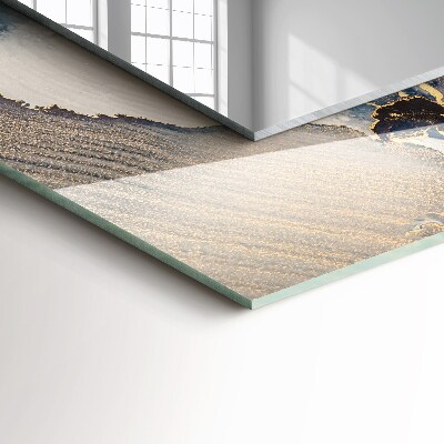 Rechthoekige spiegel met decoratie Abstracte blauwe kunst