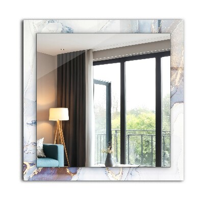 Rechthoekige spiegel met decoratie Abstracte marmerkunst