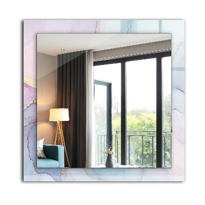 Rechthoekige spiegel met print Abstracte aquarel