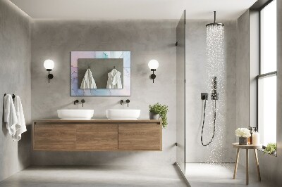 Rechthoekige spiegel met print Abstracte aquarel