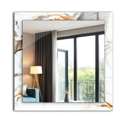 Rechthoekige spiegel met print Geaderd marmer