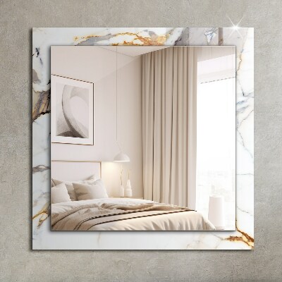 Rechthoekige spiegel met print Geaderd marmer