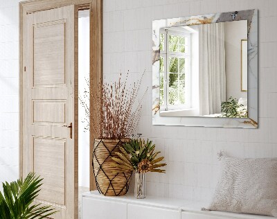 Rechthoekige spiegel met print Geaderd marmer