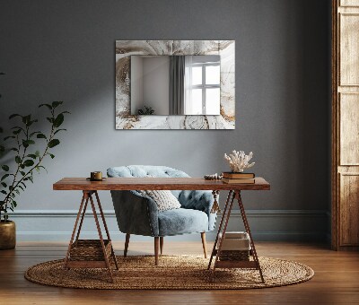 Rechthoekige spiegel met print Abstract marmerpatroon