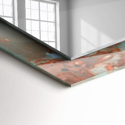 Rechthoekige spiegel met print Abstracte kleurrijke textuur