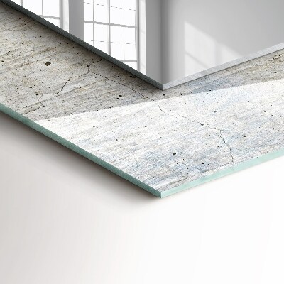 Rechthoekige spiegel met decoratie Gebarsten betonnen muur