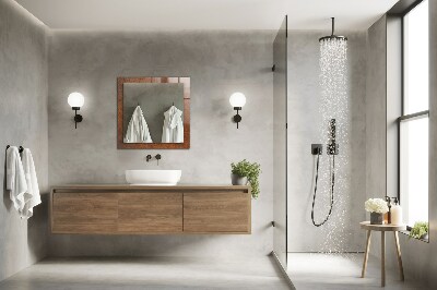 Rechthoekige spiegel met decoratie Roestig metalen oppervlak