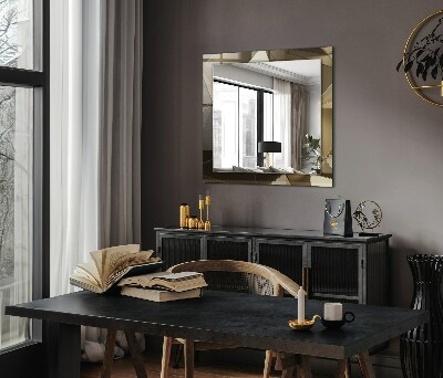 Rechthoekige spiegel met decoratie Geometrische vormen