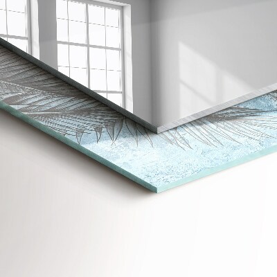 Rechthoekige spiegel met decoratie Pastelkleurige planten