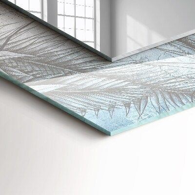 Rechthoekige spiegel met decoratie Pastelkleurige planten