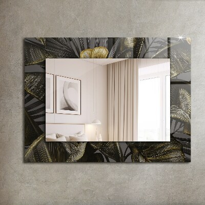 Rechthoekige spiegel met print Bloemen en kolibries