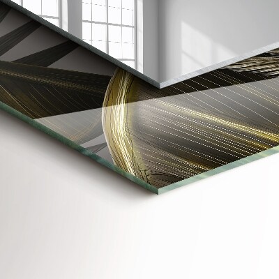 Rechthoekige spiegel met print Bloemen en kolibries