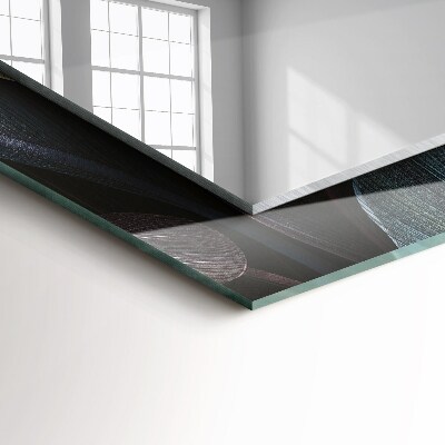 Rechthoekige spiegel met decoratie Kleurrijke plantenbladeren