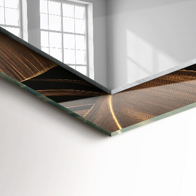 Rechthoekige spiegel met print tropische bladeren