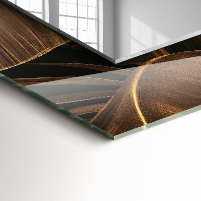 Rechthoekige spiegel met print tropische bladeren