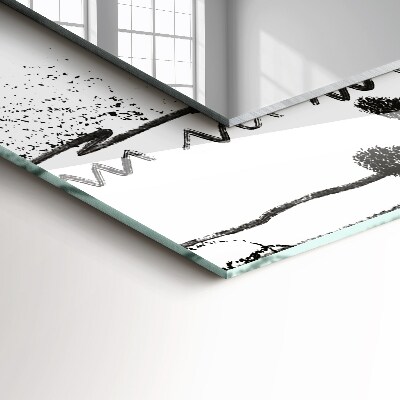 Rechthoekige spiegel met decoratie Abstracte moderne patronen