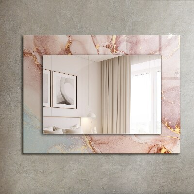 Rechthoekige spiegel met print Abstracte aquarelkunst