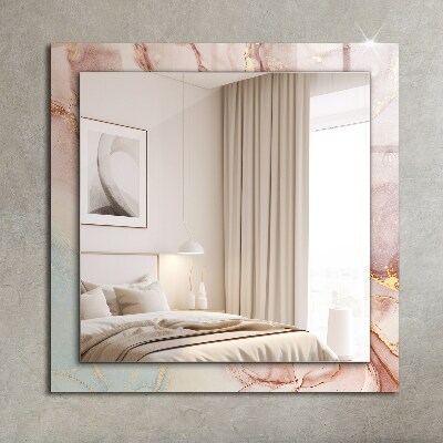 Rechthoekige spiegel met print Abstracte aquarelkunst