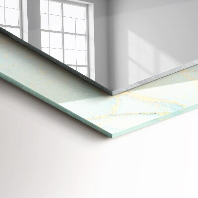 Rechthoekige spiegel met print Abstracte aquarelkunst