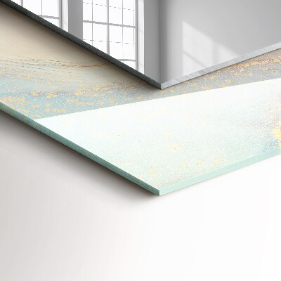 Rechthoekige spiegel met print Abstracte aquarelkunst