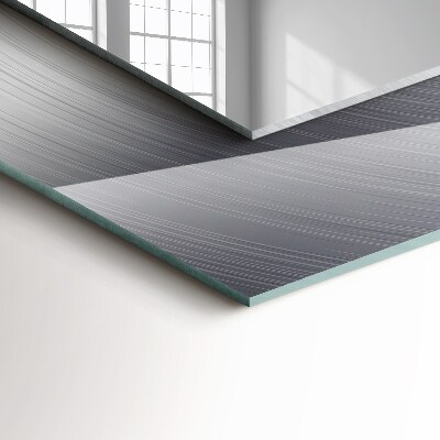 Rechthoekige spiegel met print Rond metalen oppervlak