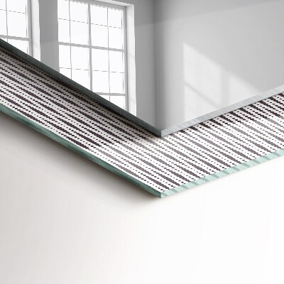 Rechthoekige spiegel met decoratie Textielstofpatroon