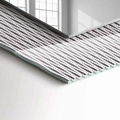 Rechthoekige spiegel met decoratie Textielstofpatroon