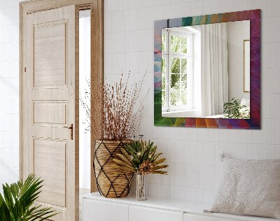 Rechthoekige spiegel met decoratie Kleurrijke abstracte spiraal